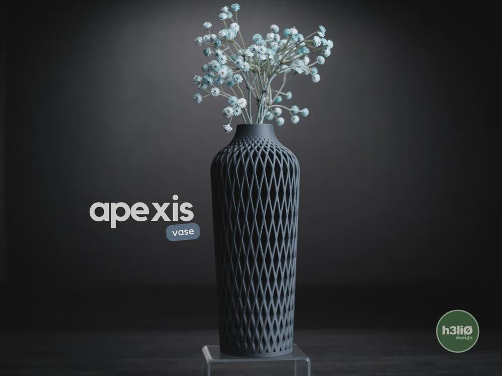 Apexis Geometric Vase, 3D printed in PLA