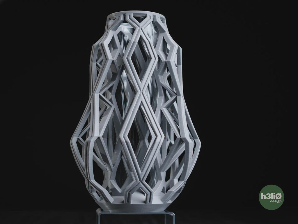 Cylink Geometric Vase, 3D printed in PLA, view 4 of 13