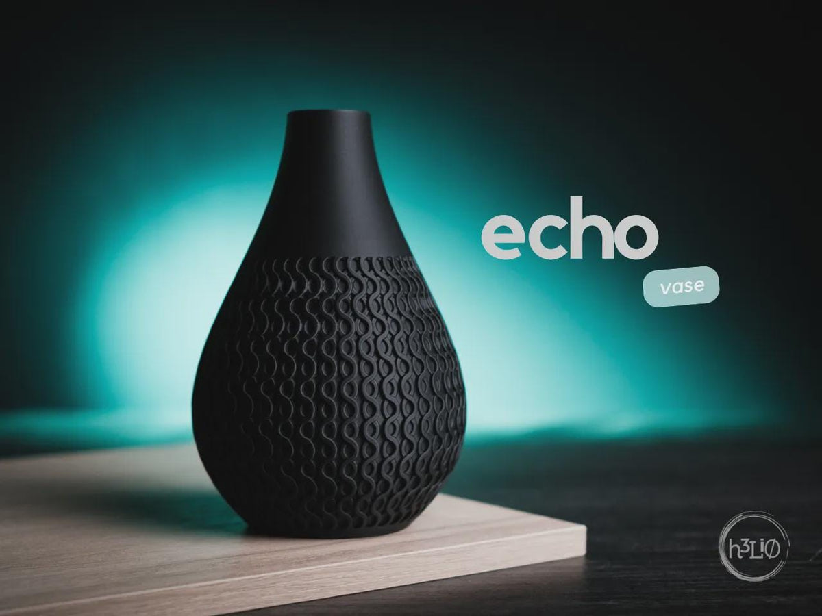 Echo Geometric Vase, 3D printed in PLA