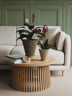 Scandi Fluted Flower Pot with Tray, 3D printed in PLA, view 3 of 14