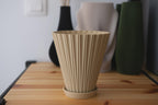 Scandi Fluted Flower Pot with Tray, 3D printed in PLA, view 9 of 14