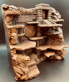 Hand-Painted Aztec Ruins I 3D Background, Ships as Shown, 3D printed in PETG, view 4 of 4