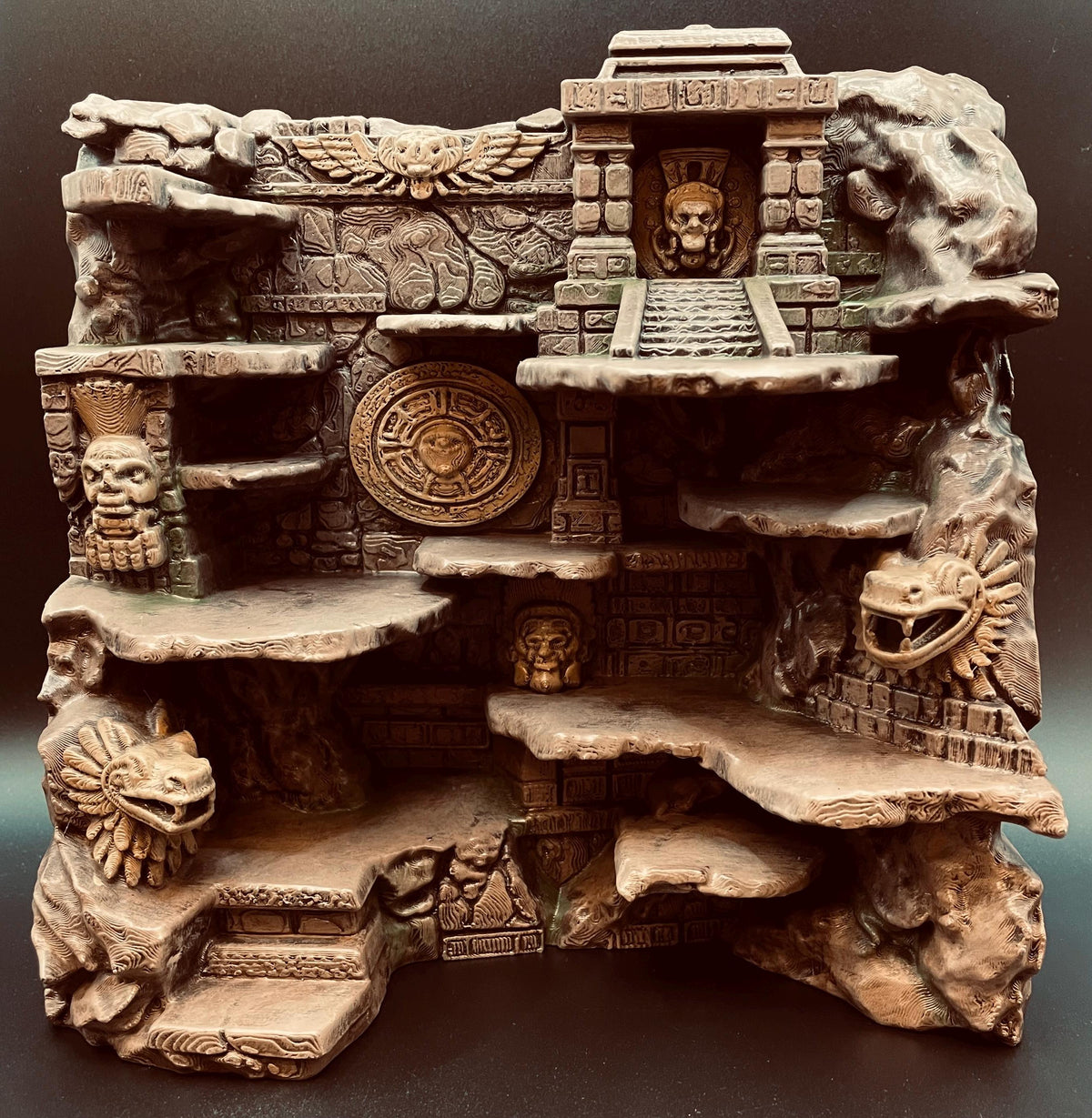 Hand-Painted Aztec Ruins I 3D Background, Ships as Shown, 3D printed in PETG, view 2 of 4