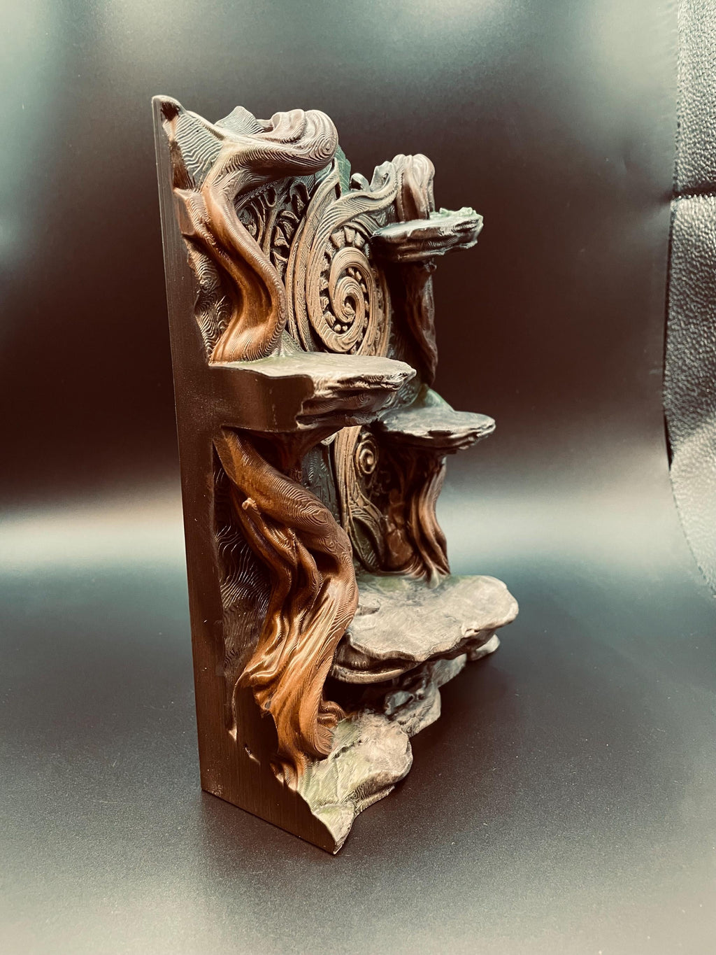 Hand-Painted Maori-Inspired 3D Background, Ships as Shown, 3D printed in PETG, view 4 of 4