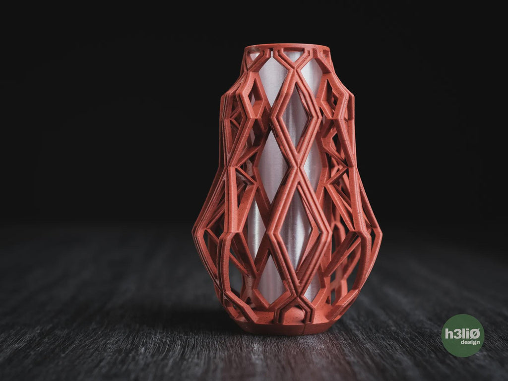 Cylink Geometric Vase, 3D printed in PLA, view 12 of 13