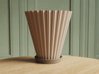 Scandi Fluted Flower Pot with Tray, 3D printed in PLA, view 12 of 14
