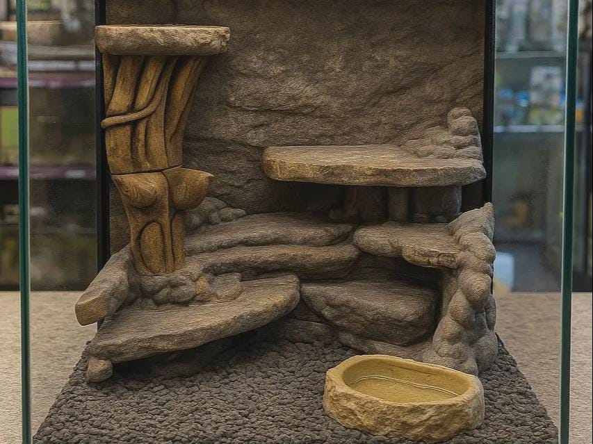 Rock and Root, 3D printed in PETG, for terrariums, vivariums and aquariums Main image