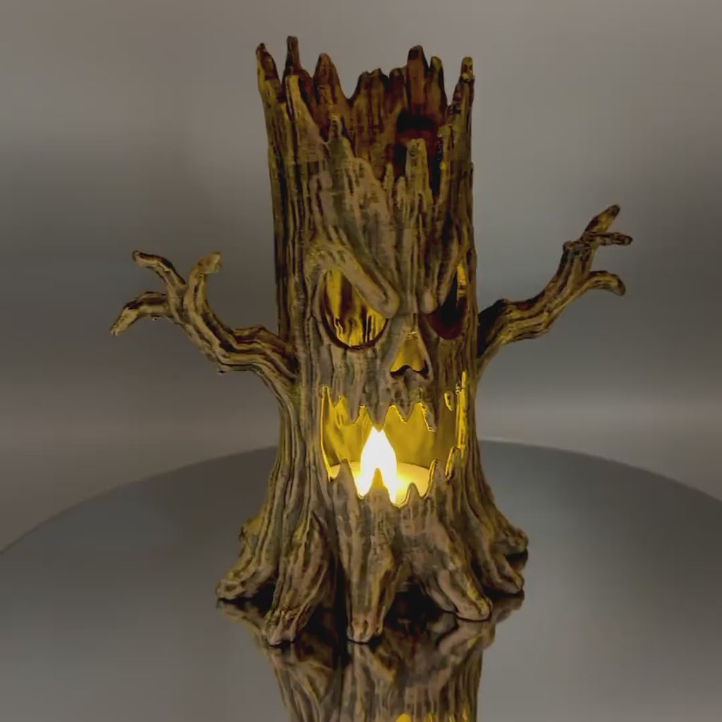 Haunted Hollow Stump painted display example